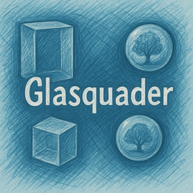 Gelaserte Glasquader