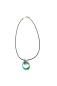 Preview: Kette Doppel-Ringe Edelstahl, mit gew. Stoffband