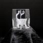 Preview: Kristall-Quaderblock 44 x 30 x 30, Motiv Lemur
