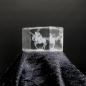 Preview: Kristall-Quaderblock 44 x 30 x 30, Motiv Ritter auf Pferd
