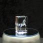 Preview: 3D-Glas-Cube-Einhorn, versch. Größen