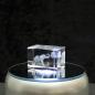 Preview: 3D-Glas-Cube-Elephant unter Baum, versch. Größen