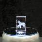 Preview: 3D-Glas-Cube-Esel, versch. Größen