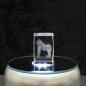 Preview: 3D-Glas-Cube-Gorilla, versch. Größen