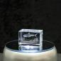 Preview: Crystal cuboid block, motif Shark