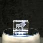 Preview: 3D-Glas-Cube-laufender Löwe, versch. Größen