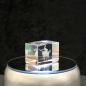 Preview: 3D-Glas-Cube-Ritter auf Pferd, versch. Größen