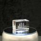 Preview: Crystal cuboid block, motif Sailing Ship