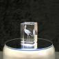 Preview: 3D-Glas-Cube-Storch, versch. Größen