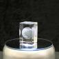 Preview: 3D-Glas-Cube-Erde, versch. Größen