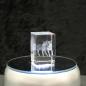 Preview: 3D-Glas-Cube-2 Wölfe, versch. Größen