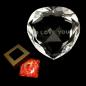 Preview: Crystal heart with motif Text I love you