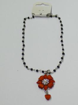 Kette,Silber-Style, orange