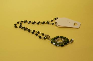 Kette,Silber-Style, grün
