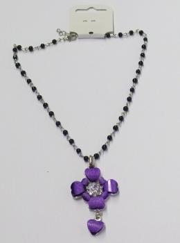 Kette,Silber-Style, lila