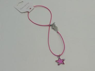 Kette mit Anhänger Stern, pink