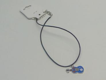 Kette mit Anhänger Gitarre, blau