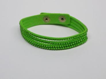 Armband Strass mehrreihig, grün