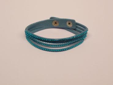 Armband Strass mehrreihig, blau
