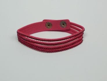 Armband Strass mehrreihig, pink