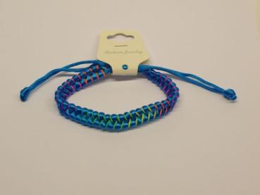 Armband geflochtenes Seidenband, türkis