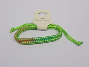 Armband geflochtenes Seidenband, grün