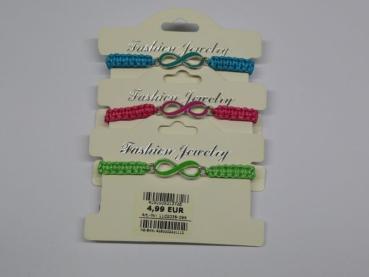 Armband geflochten mit Motiv 8, bunt