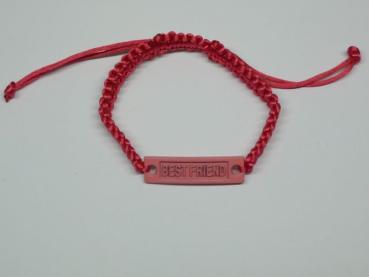 Armband mit Emblem Best Friend, pink