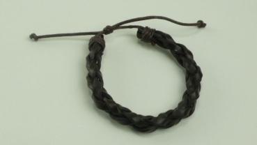 Lederarmband geflochten, braun