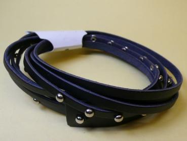 Armband, Leder mit Nieten, zum Wickeln, schwarz