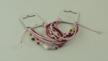 Armband Kordel, pink