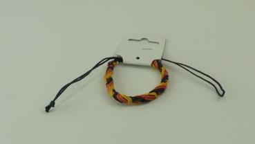 Armband geflochten, schwarz rot gold