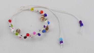 Armband Muscheln, weiß-bunt