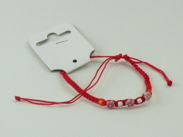 Freundschaftsarmband mit Natursymbolen, rot