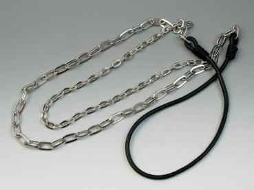 Kette , zweistrang mit Lederband