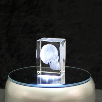 Kristallglas Figur Motiv Totenkopf