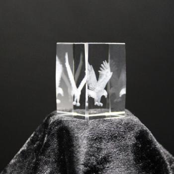 3D-Glas-Cube-Adler, versch. Größen
