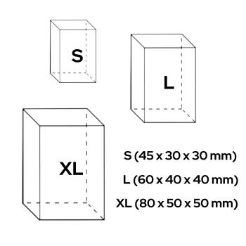 Kristall-Quaderblock Motiv Mond
