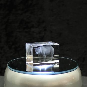 Crystal cuboid block, motif Brown Bear