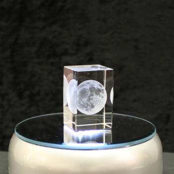 3D-Glas-Cube-Mond, versch. Größen