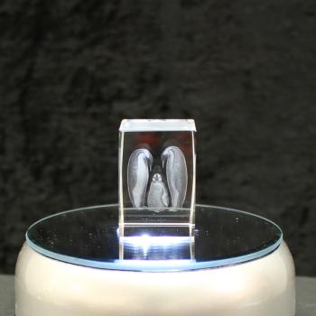 3D-Glas-Cube-Pinguine, versch. Größen