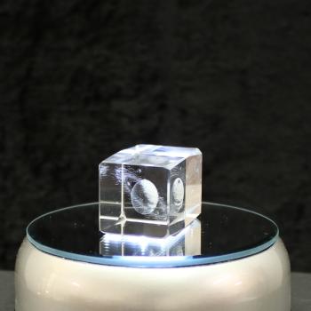 3D-Glas-Cube-Saturn, versch. Größen