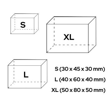 Kristall-Quaderblock Motiv Mond

