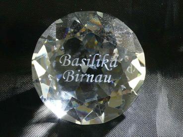 Kristalldiamant mit Motiv Basilika Birnau

