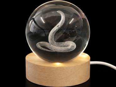 Glaskugel d=60 mm Motiv Cobra