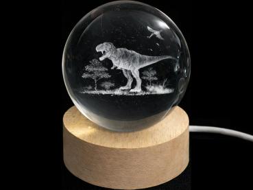 Glaskugel d=60 mm Motiv T-Rex