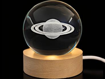 Glaskugel d=60 mm Motiv Saturn