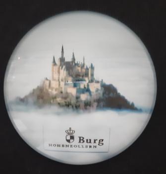Glas Magnete stark bunt rund, Motiv Burg Hohenzollern