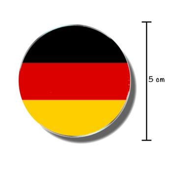 Strong, colorful, round glass magnets, motif Country Flag