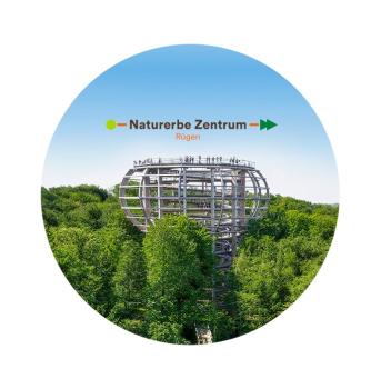 Glas Magnet- Baumwipfelpfad Rügen mit Logo